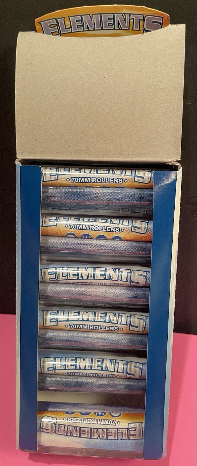 FULL BOX Elements Paper Roller Machine 70MM 12 - INDIVIDUAL ROLLERS SEALED PACKS