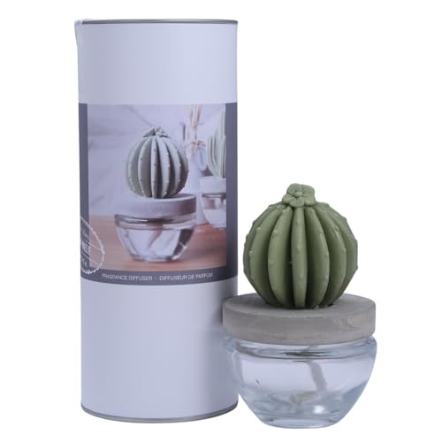 Reed Diffuser Set Ceramic Cactus Fragrance Diffuser-White Flower 3.38 fl oz