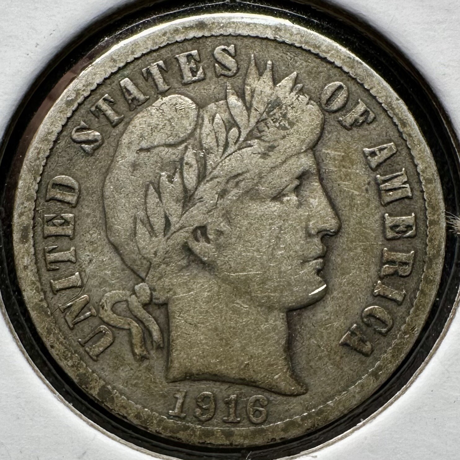 1916 (P) Barber Dime - Full LIBERTY -  Appealing Coin - Free Shipping!
