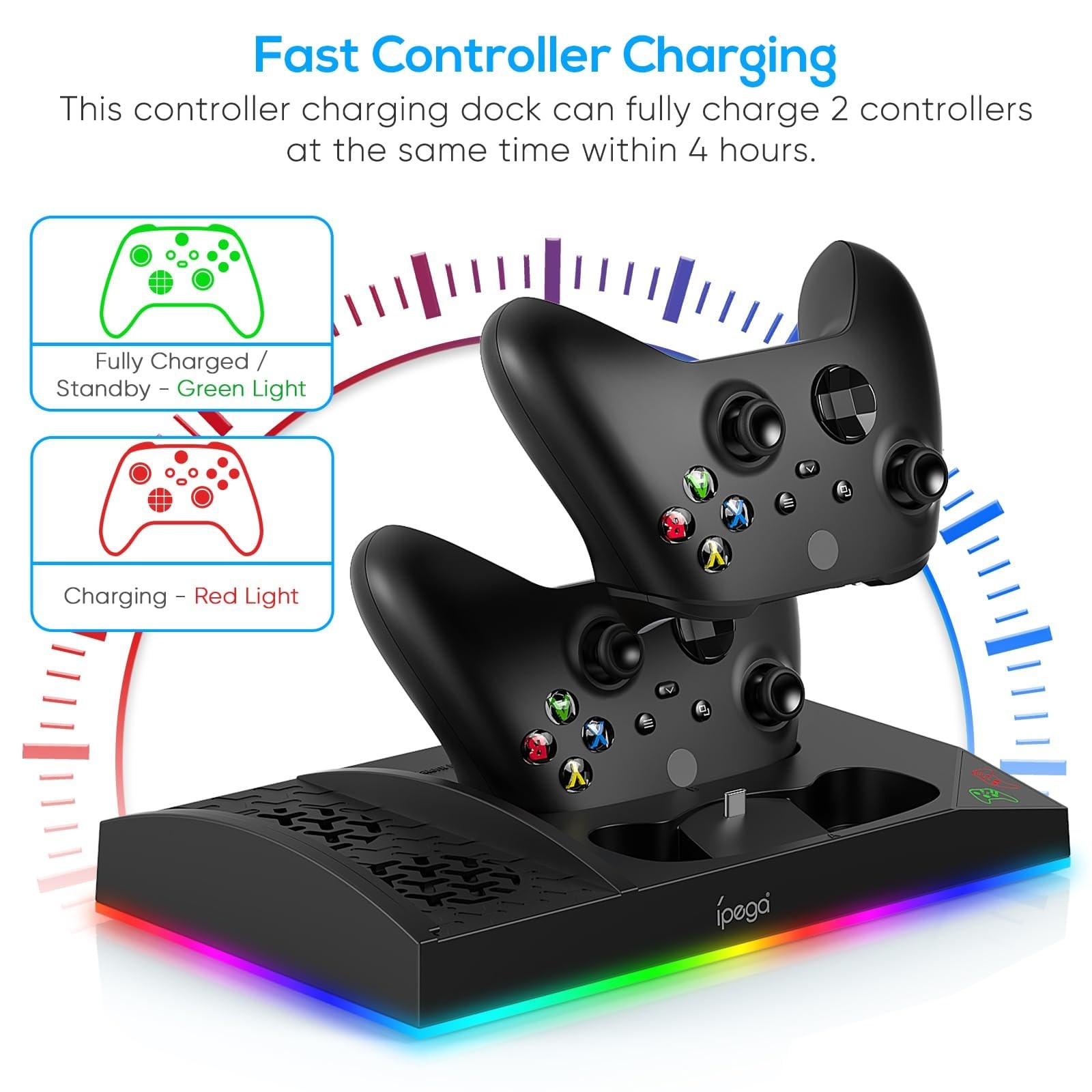MENEEA Xbox Series S Cooler Stand Black