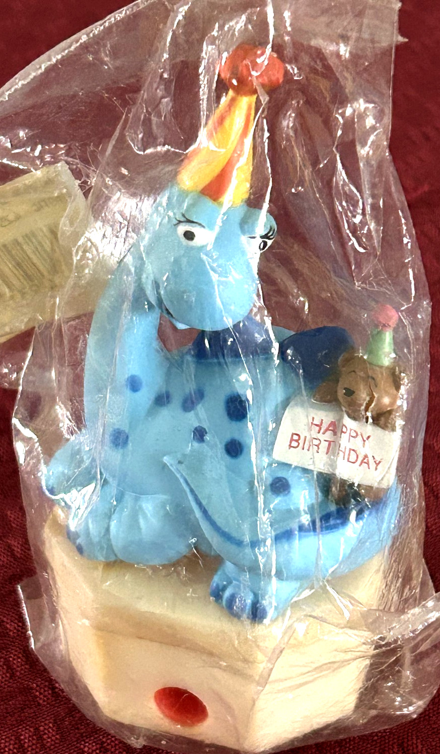 HAPPY BIRTHDAY Blue Dinosaur Pencil Sharpener