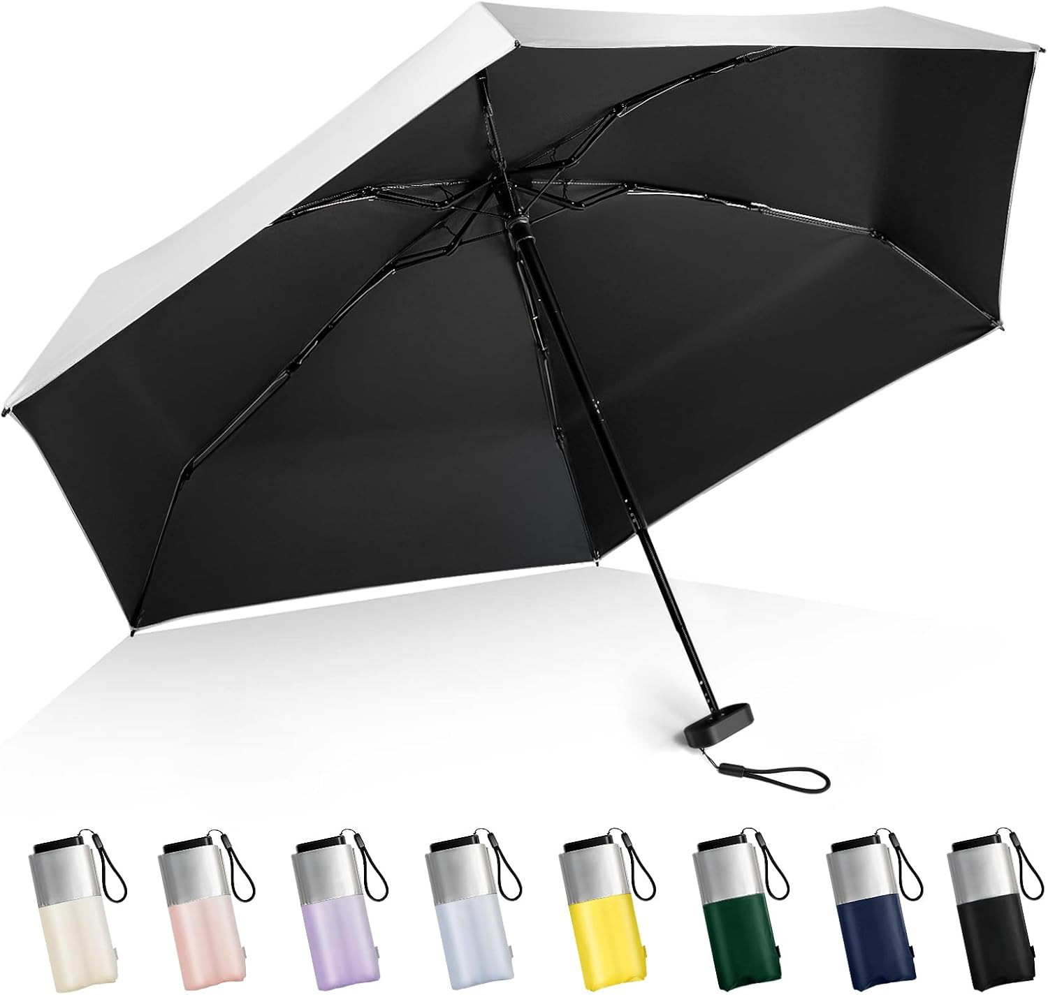 Mini Umbrella for Purse - UPF 50+ UV Blocker Sun Protection Umbrella, Small Micr
