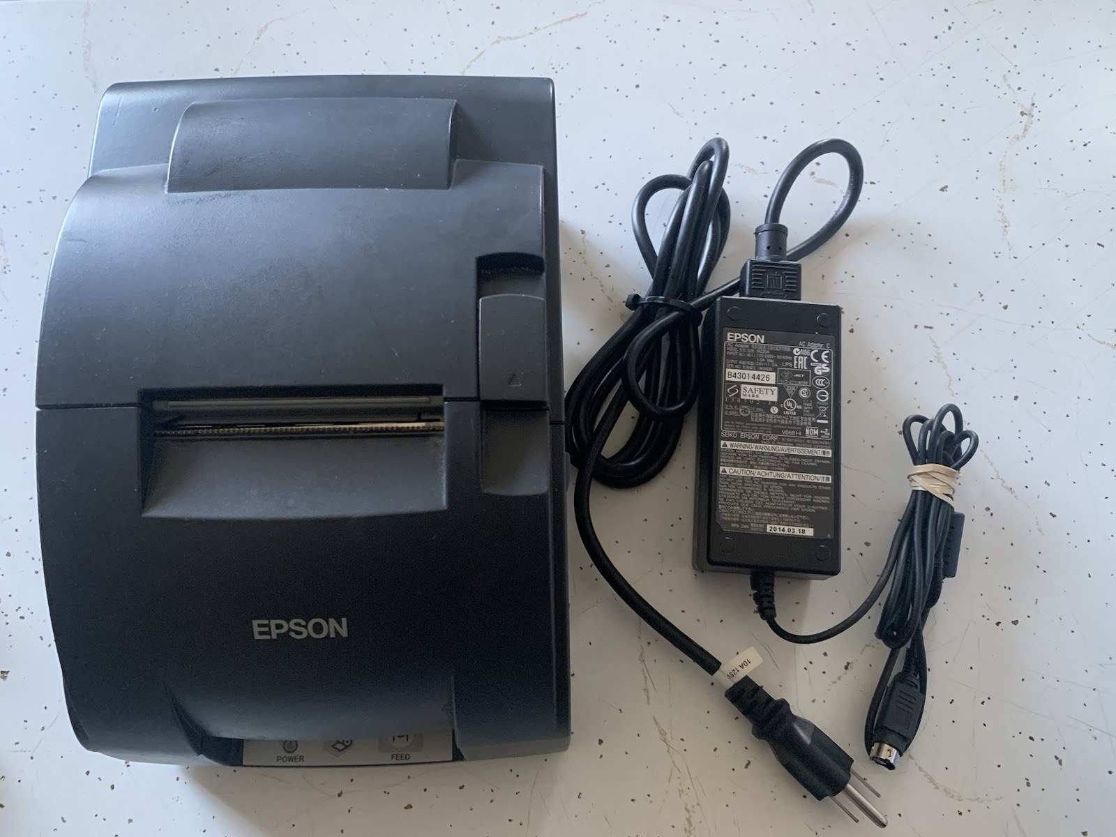 Epson TM-U220B Receipt Printer with Power Supply Ethernet M188B