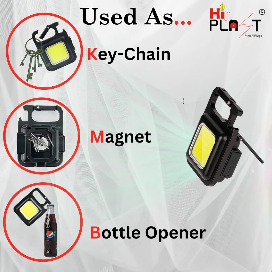 Waterproof Mini Portable Small Work Light, Aluminum, Rechargeable (Red)