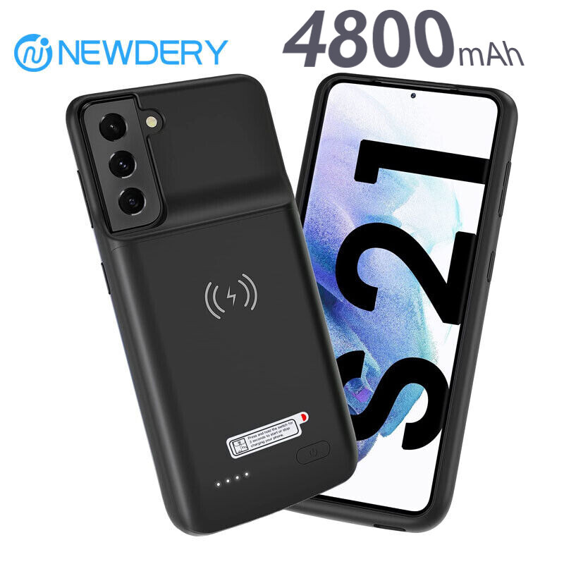 4800mAh Battery Charger Case for Samsung Galaxy S21 Wireless Charging Power Bank