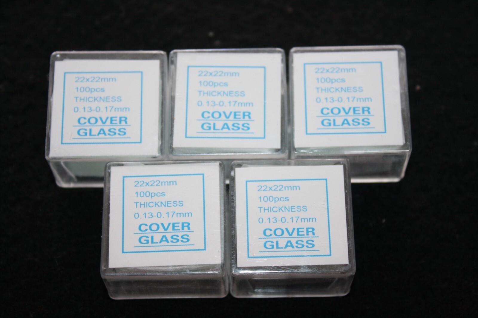 Microscope glass cover slips 22x22 mm box ~100 for thin sections 1 box per bid