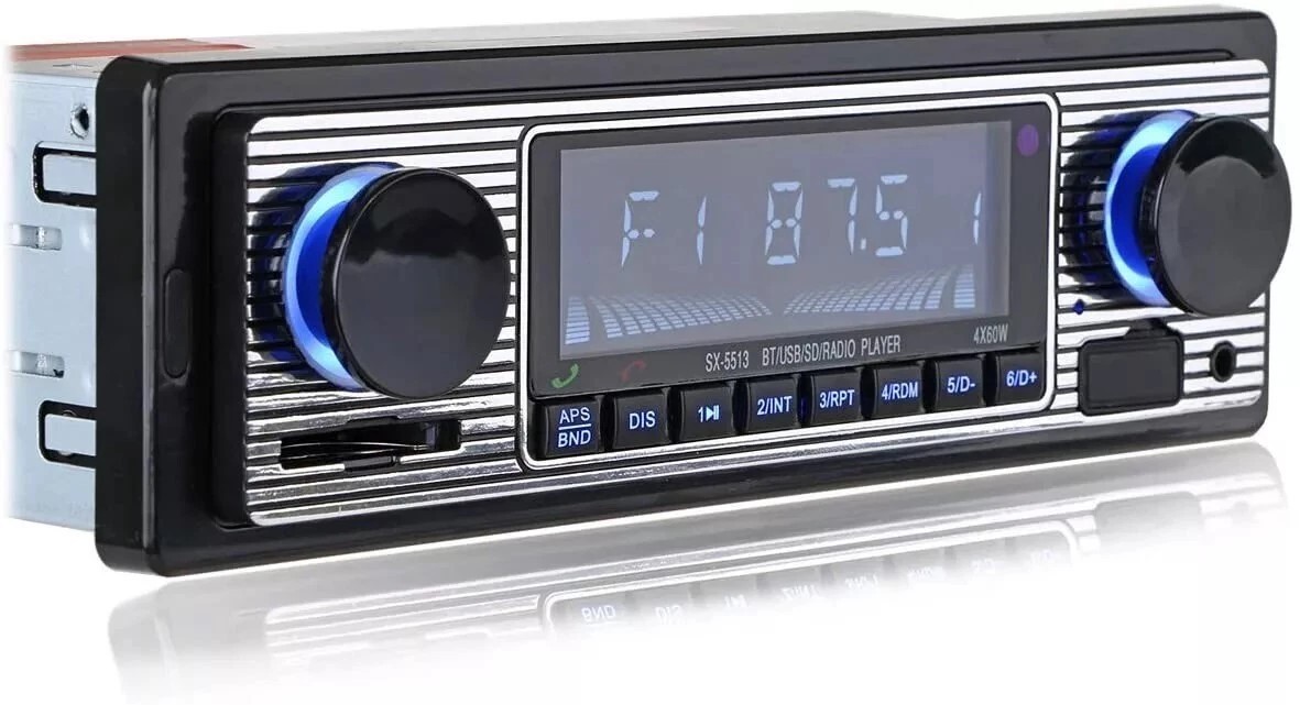 Single Din Bluetooth Vintage Car Stereo FM Radio USB Audio Receiver  (FVS033021)