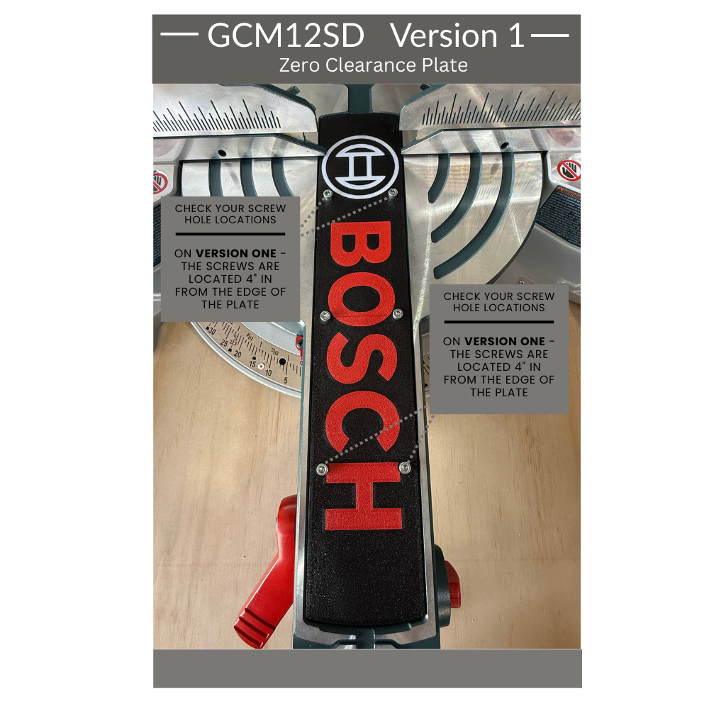 Dust Collection and Zero Clearance plate Compatible for Bosch GCM12SD