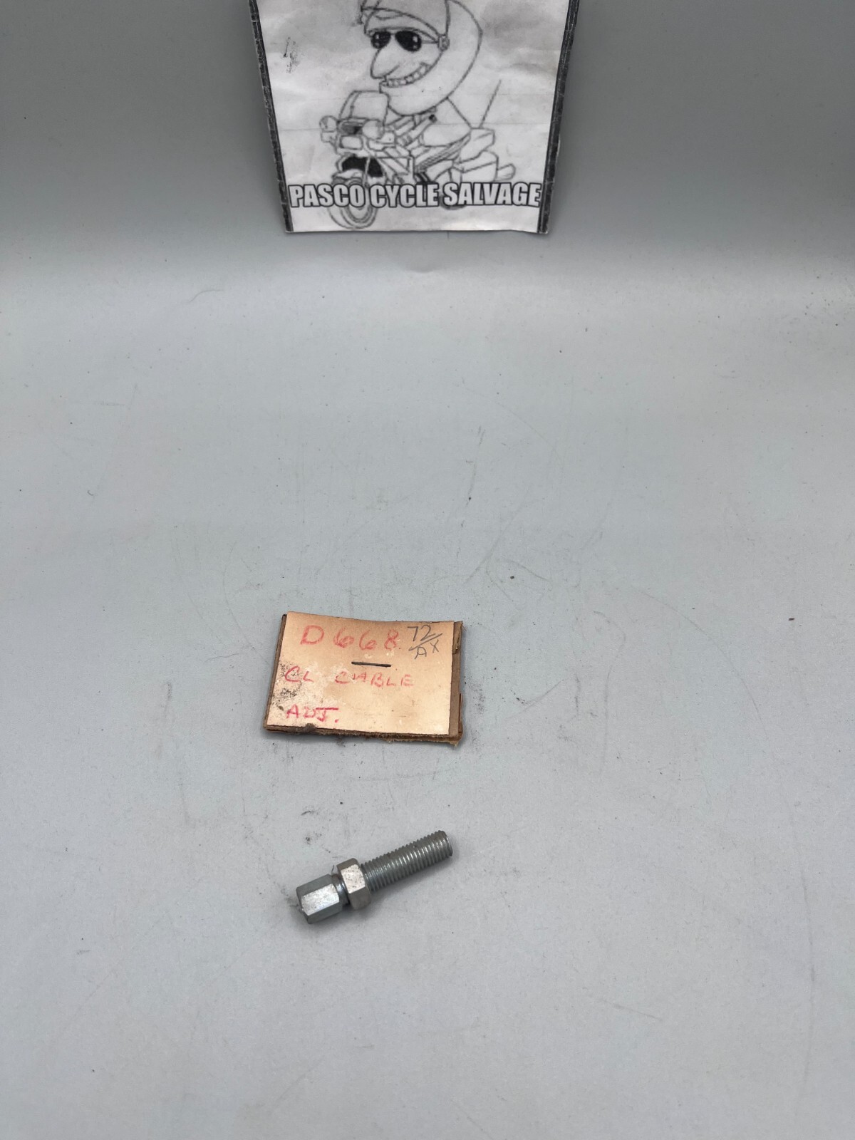 NOS- Vintage Triumph Clutch Cable adjusting screw w/nut D668  60-0668