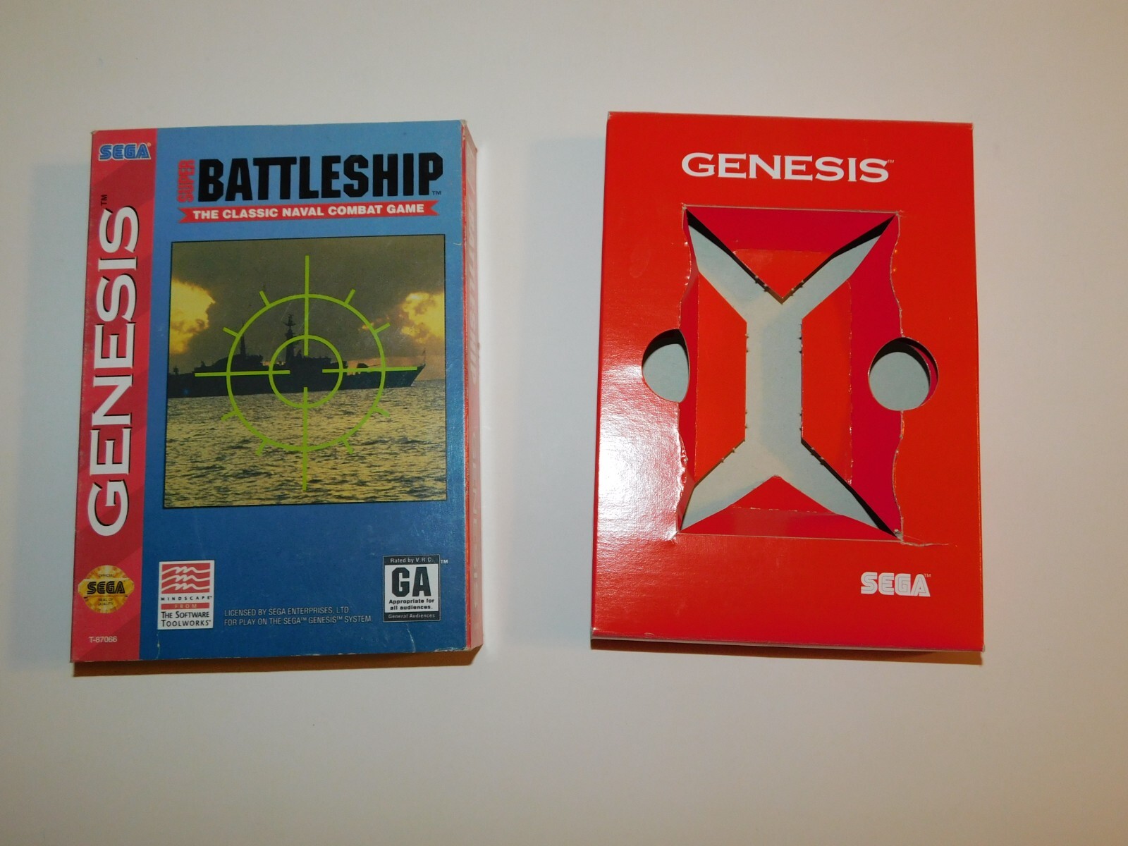 AUTHENTIC Sega Genesis 1993 SUPER BATTLESHIP BOX ONLY - COMPLETE YOUR CIB
