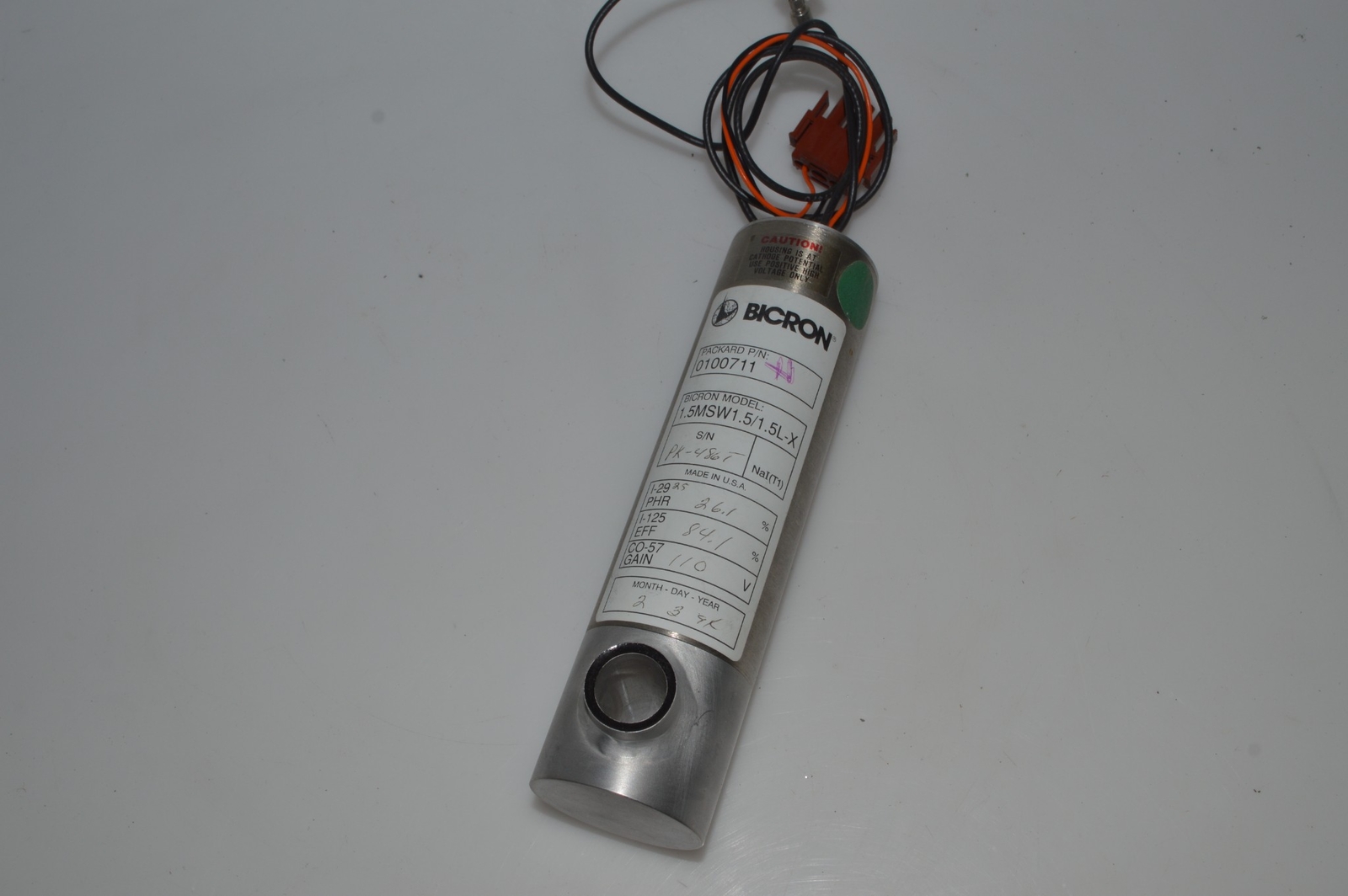 *TC* BICRON MODEL 1.5MSW1.5/1.5L-X SCINTILLATION DETECTOR (TAF63)