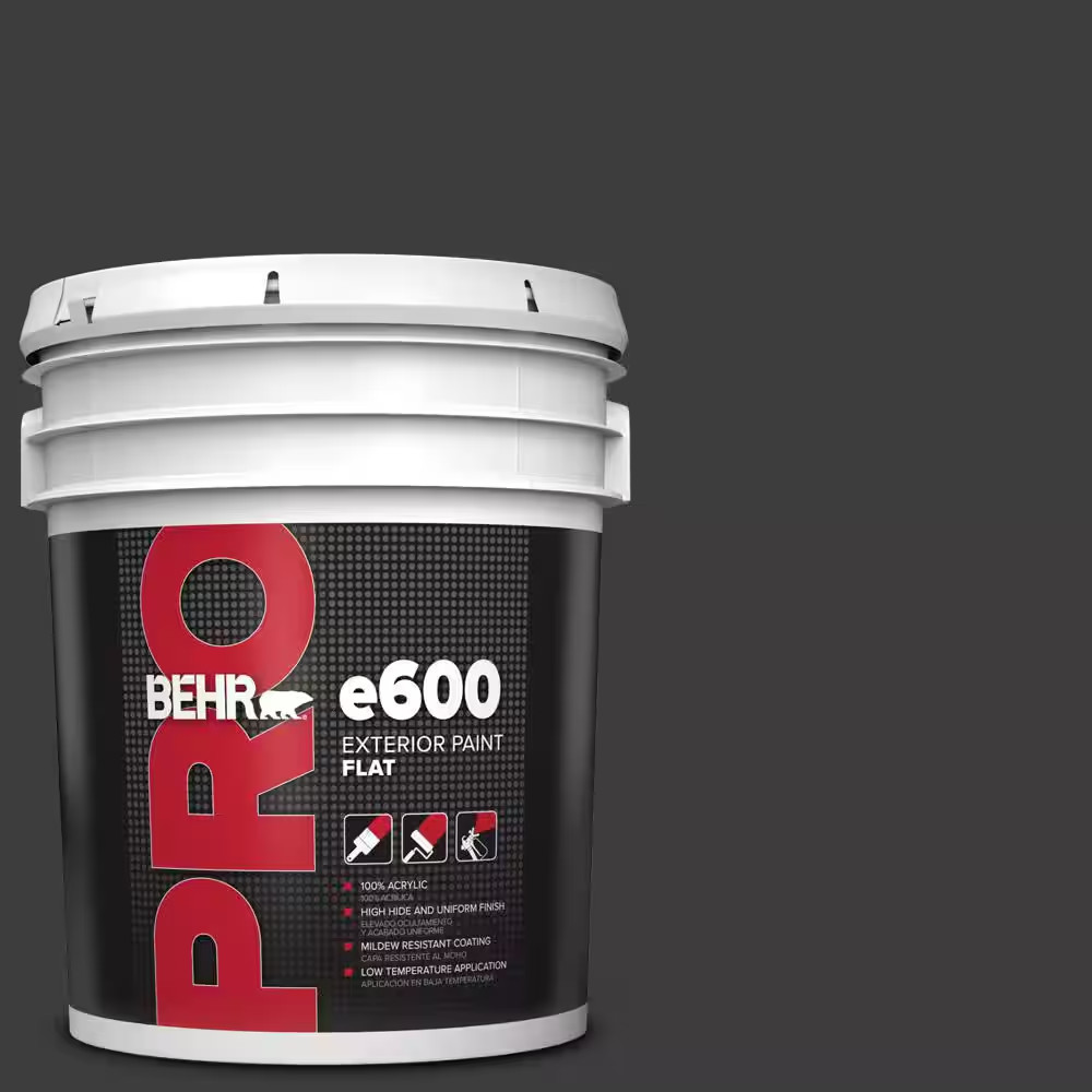 5 Gal. Black Flat Exterior Paint