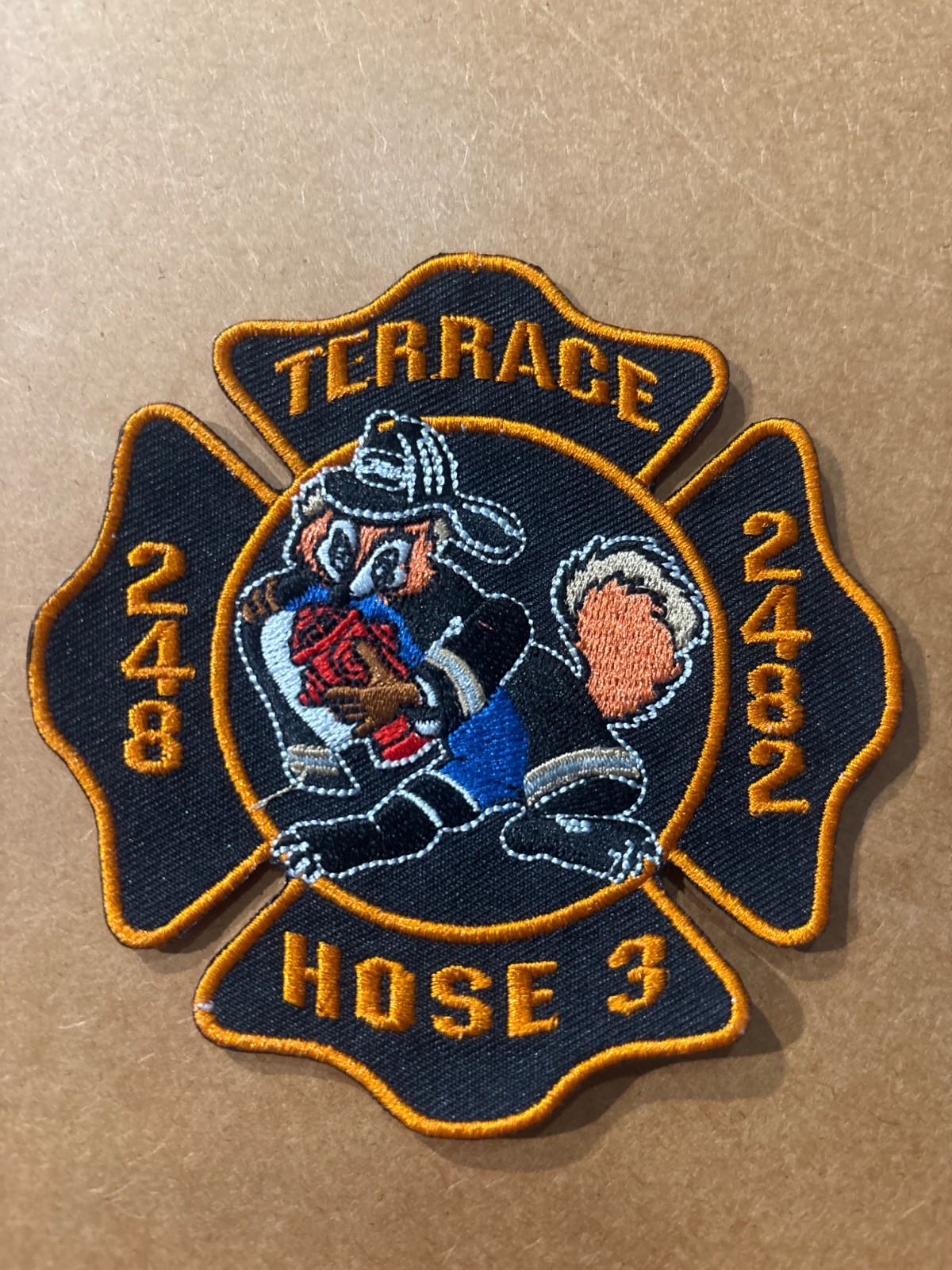 terrace ny fire dept hose 3 patch 4" new