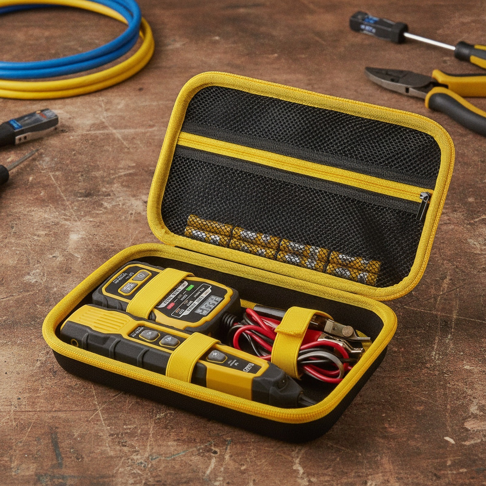 Yellow EVA Carry Case for VDV500-705 VDV500-820 VDV500-063, Wire Tracer Kit