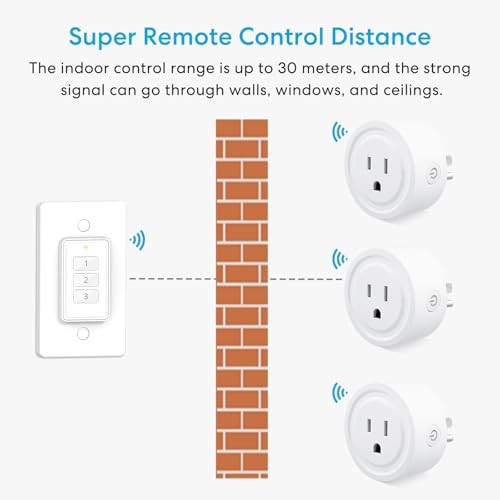 656ft Wireless Wall-Switch: Remote Control Outlet — Lights & Small 3 Pack