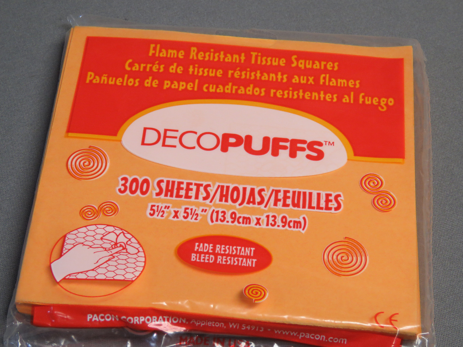 PACON CORPORATION DECOPUFFS POMPS floats pinata paper craft COLOR GOLD 58018