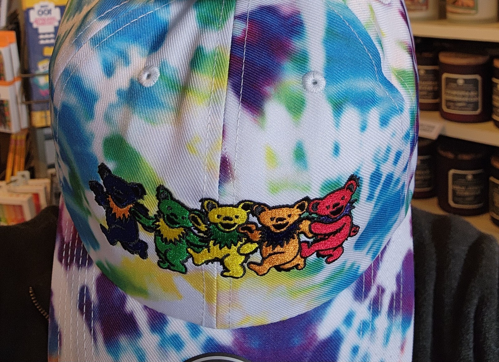 Bioworld Grateful Dead Dancing Bears Tie-Dye Adjustable OSFM Hat