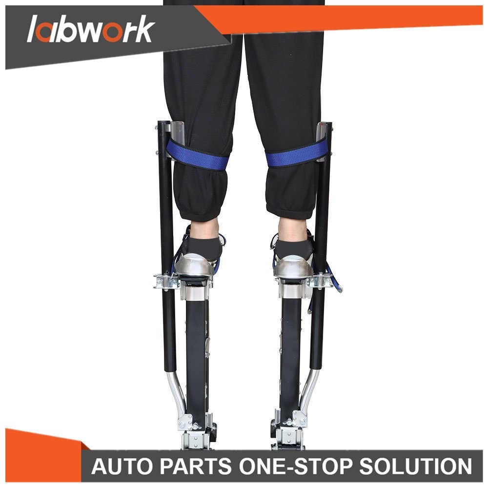 Labwork Black Adjustable 18”-30” Drywall Stilts Tool For Painters Walking Taping