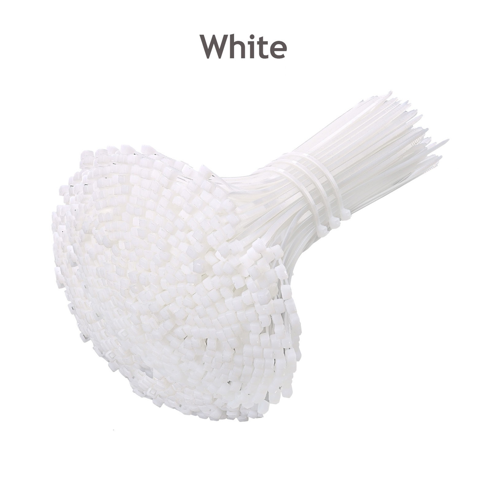 White & Black Nylon Extra Strong Cable Ties Zip Ties Wraps - High Quality