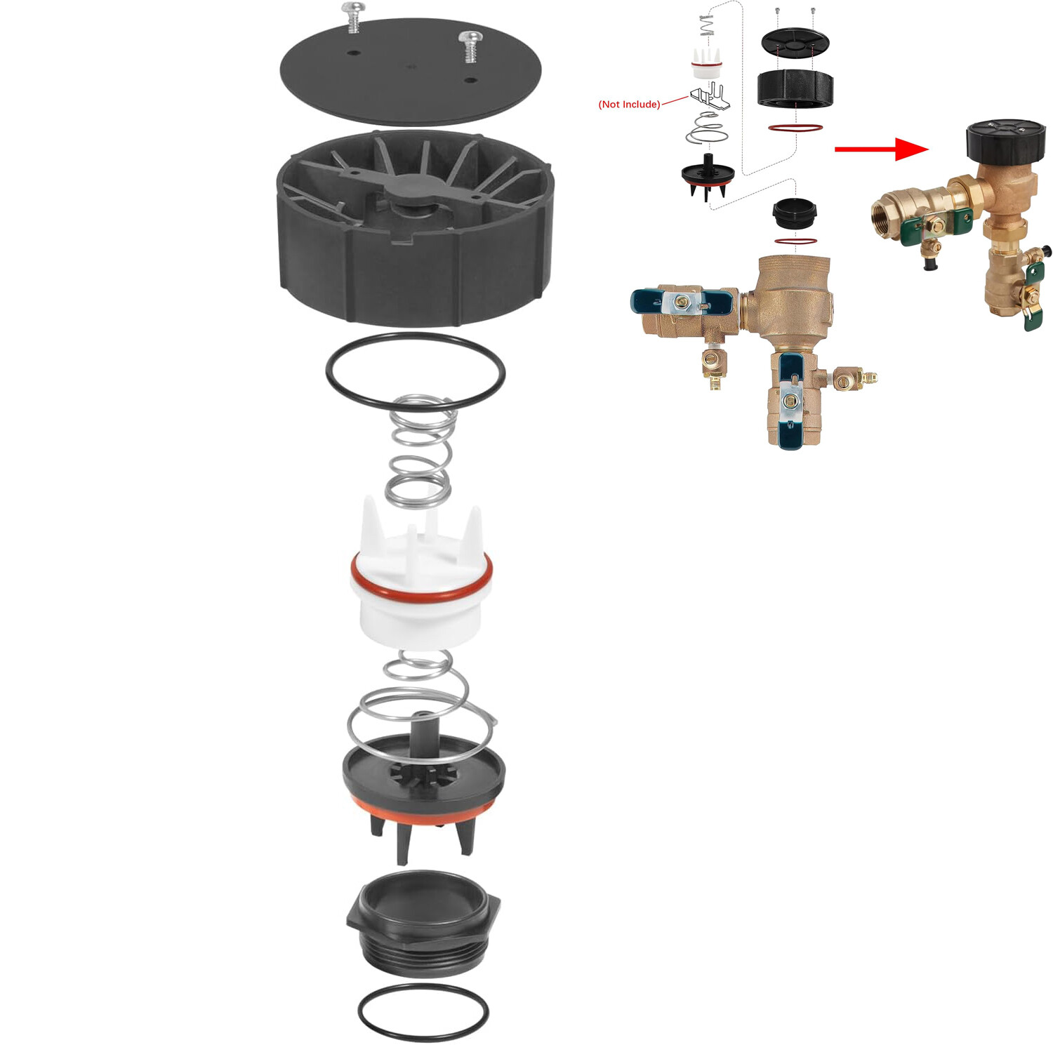 0887728 Repair Kit Replace for Watts 1" 800M4 Total Repair Kit RK 800M4-T
