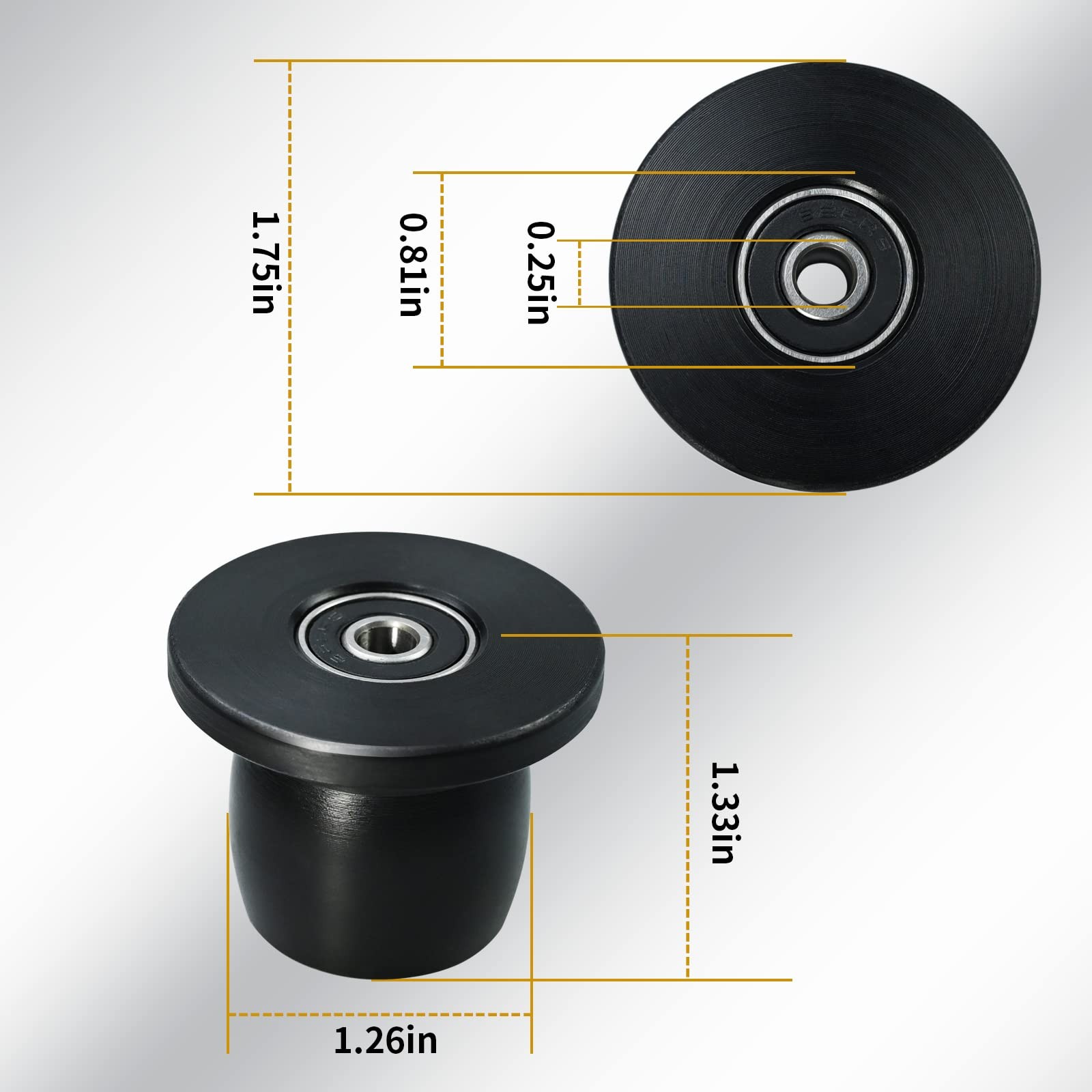 Vsttar Qty.4 Machined Wheels/Rollers Compatible with Total Gym Replacement, F...