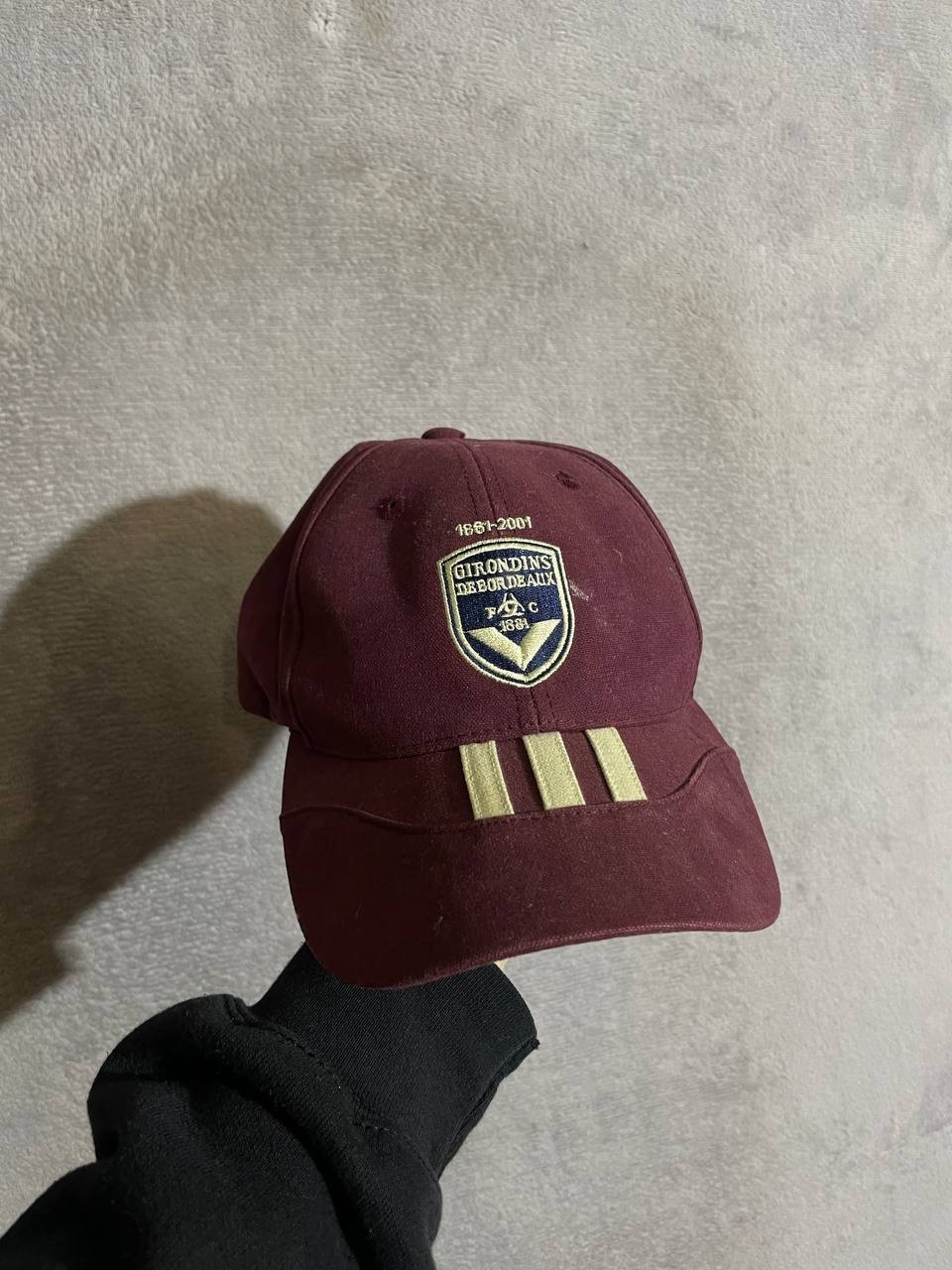 Bordeaux RARE Vintage Football Soccer Cap,Hat 2001 90s Adidas Men One Size