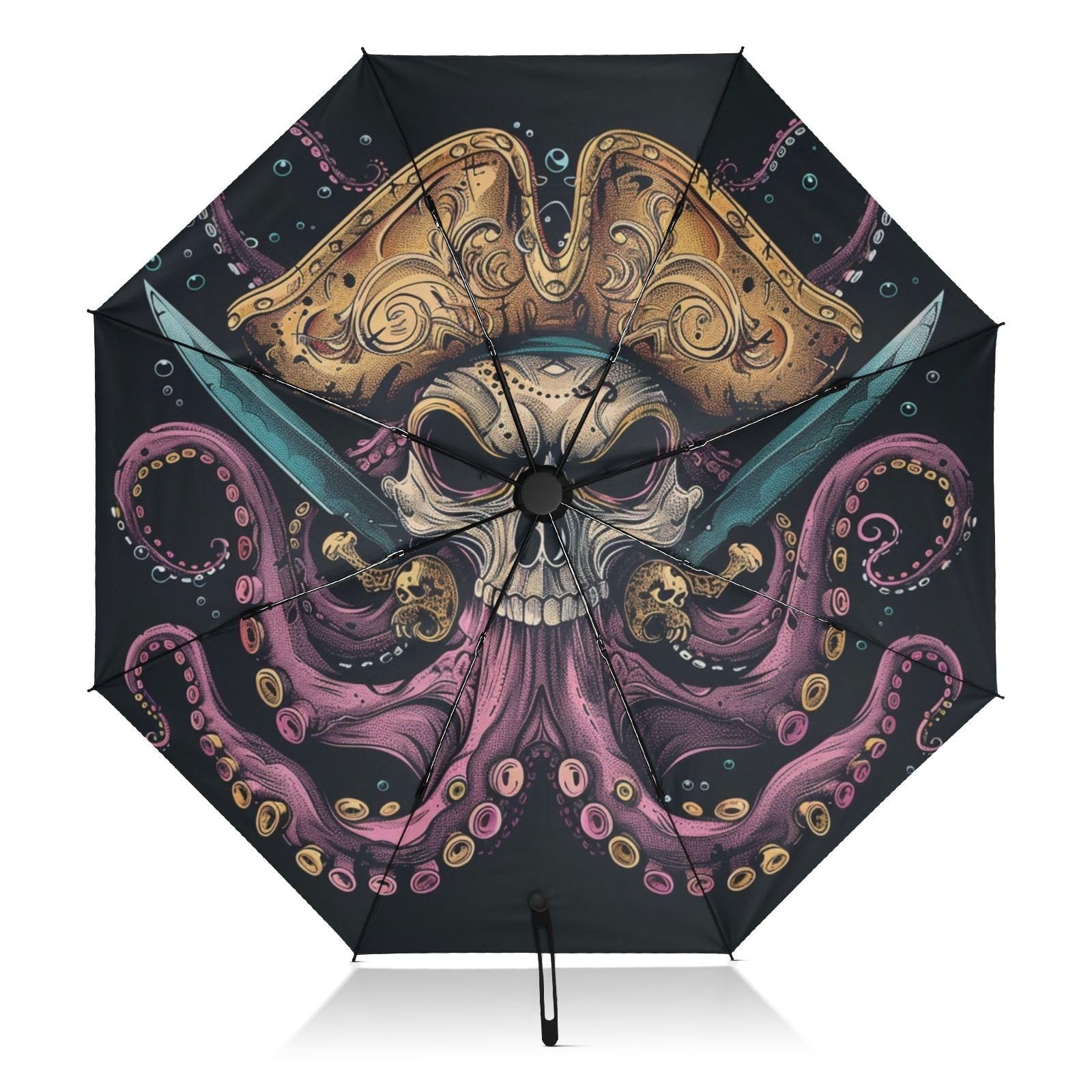 Large Windproof Umbrella Auto Open Folding Umbrella, 8 Ribs Rain Proof Revers...