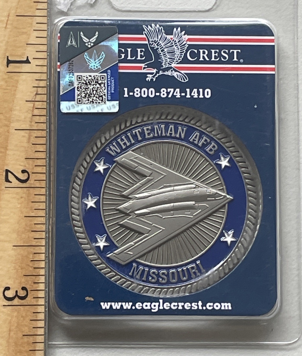 Coin - Whiteman Air Force Base Missouri - B2 - Challenge Coin - Licensed