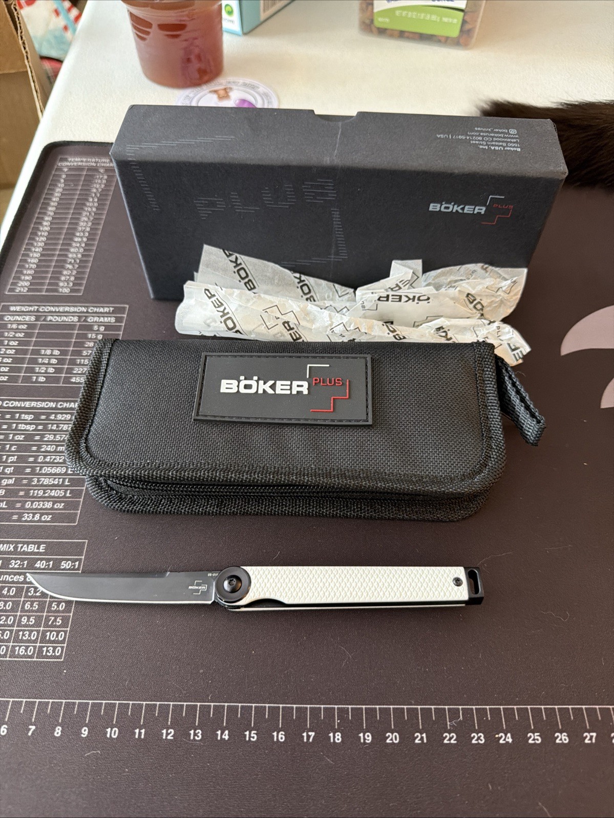 Boker Plus 01BO680SOI Kaizen Flipper Gentleman's Folding Knife White