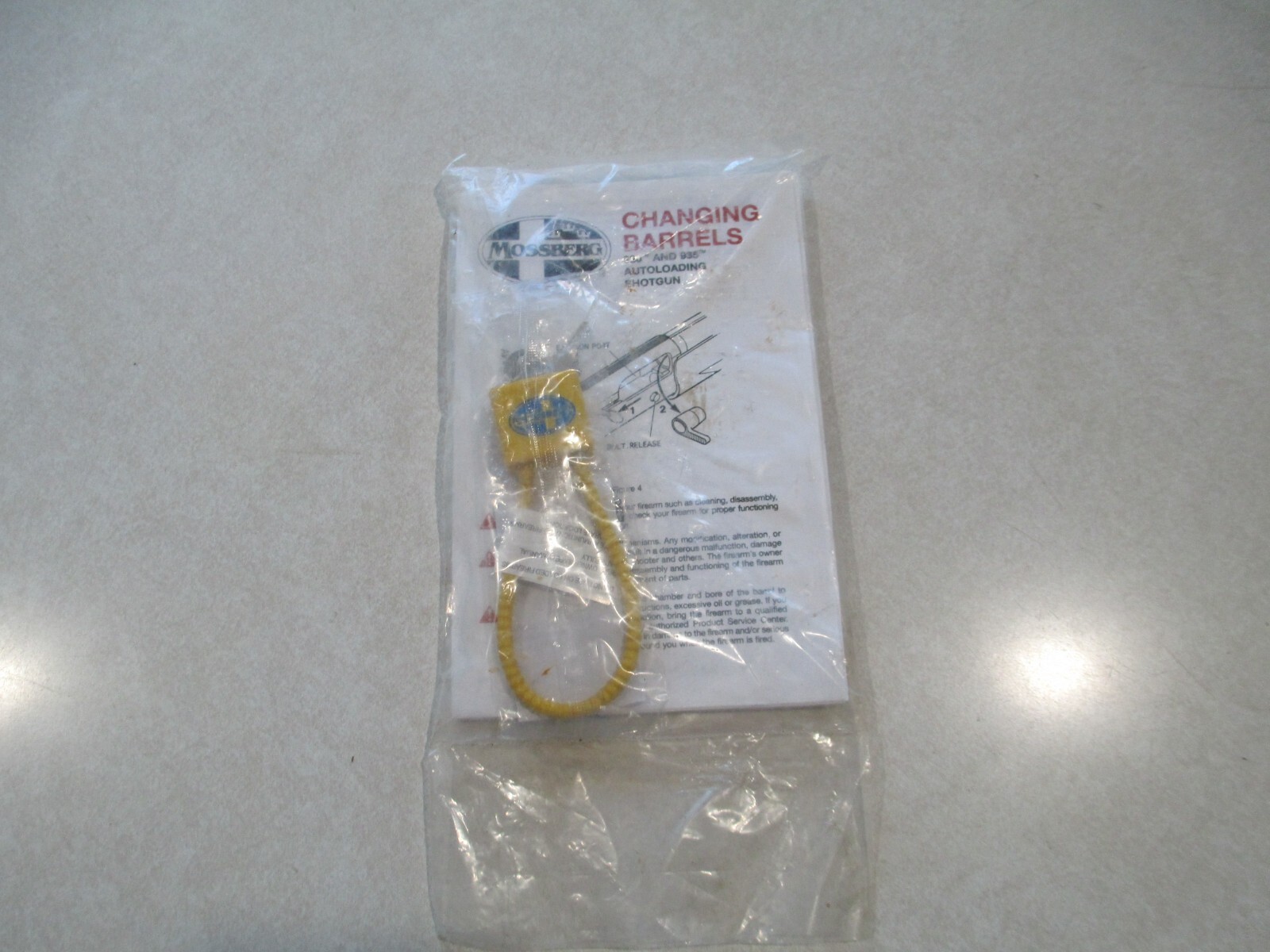 Mossberg Cable Lock - New Changing Barrels Instructions for 930 and 935 Shotgun