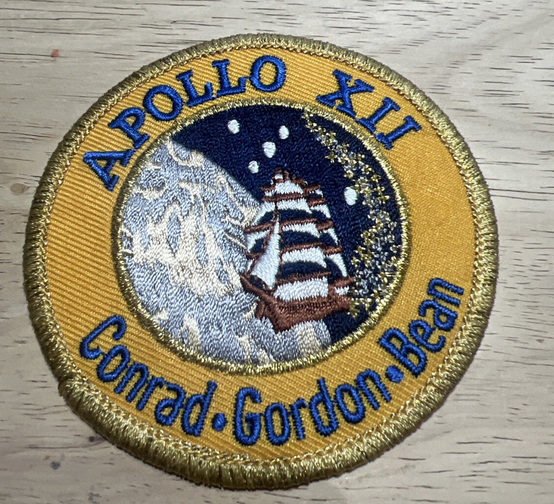Apollo 12 Patch Conrad Gordon Bean Iron-On or Sew-On  NASA 1970 Mission - New