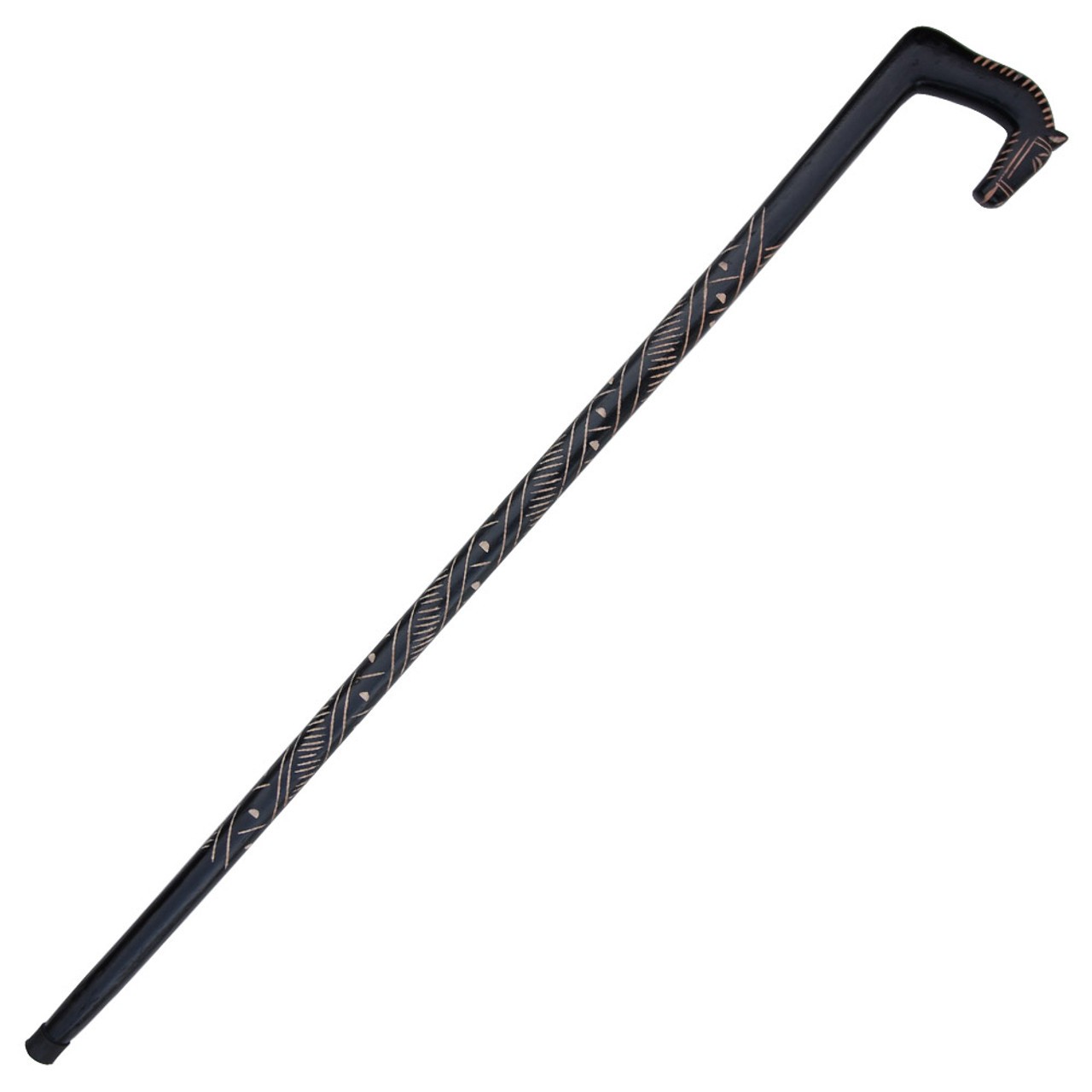 Elegant Hand Carved Wooden Walking Cane | Unique Collectible & Support Sticks