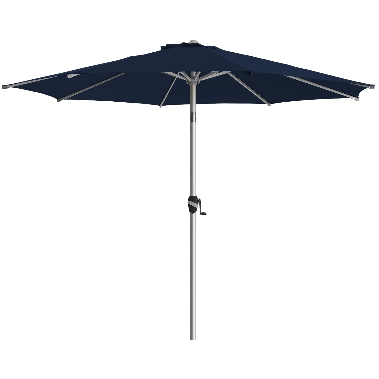 BLUU 9 FT Aluminum Patio Umbrella, 5-YR Fade-Resistant Outdoor Market
