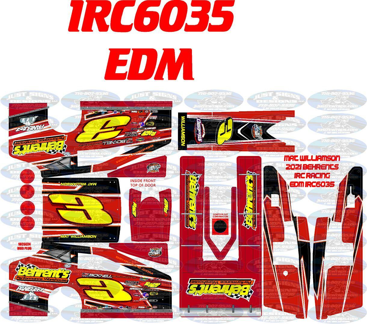 1RC EDM WRAP SALVAS MUDBOSS 1X18 SCALE MAT WILLIAMSON 2021 BEHRE THEME WRAP KIT