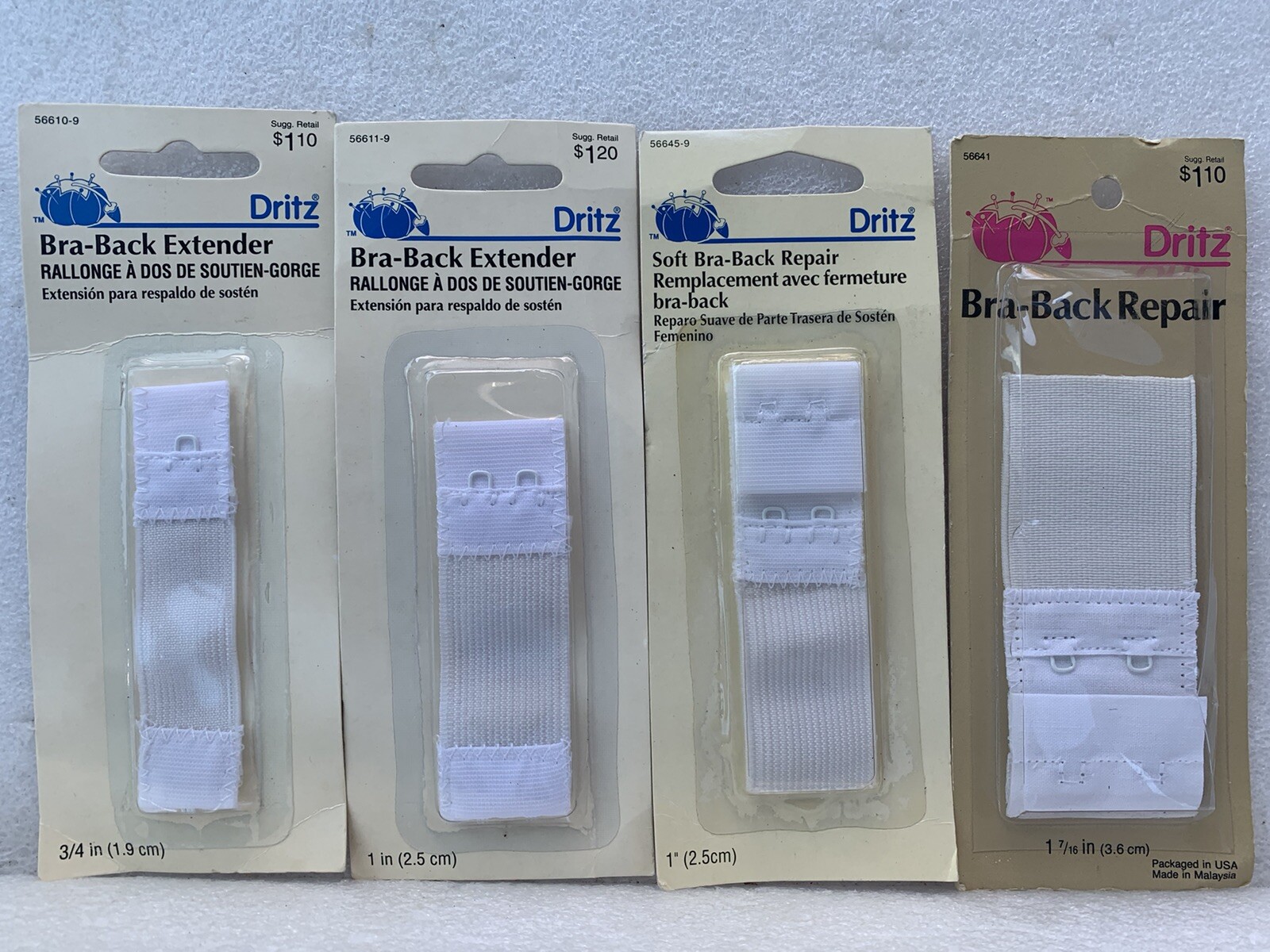 Lot Of Dritz Bra-Back Repair & Extenders - Sewing
