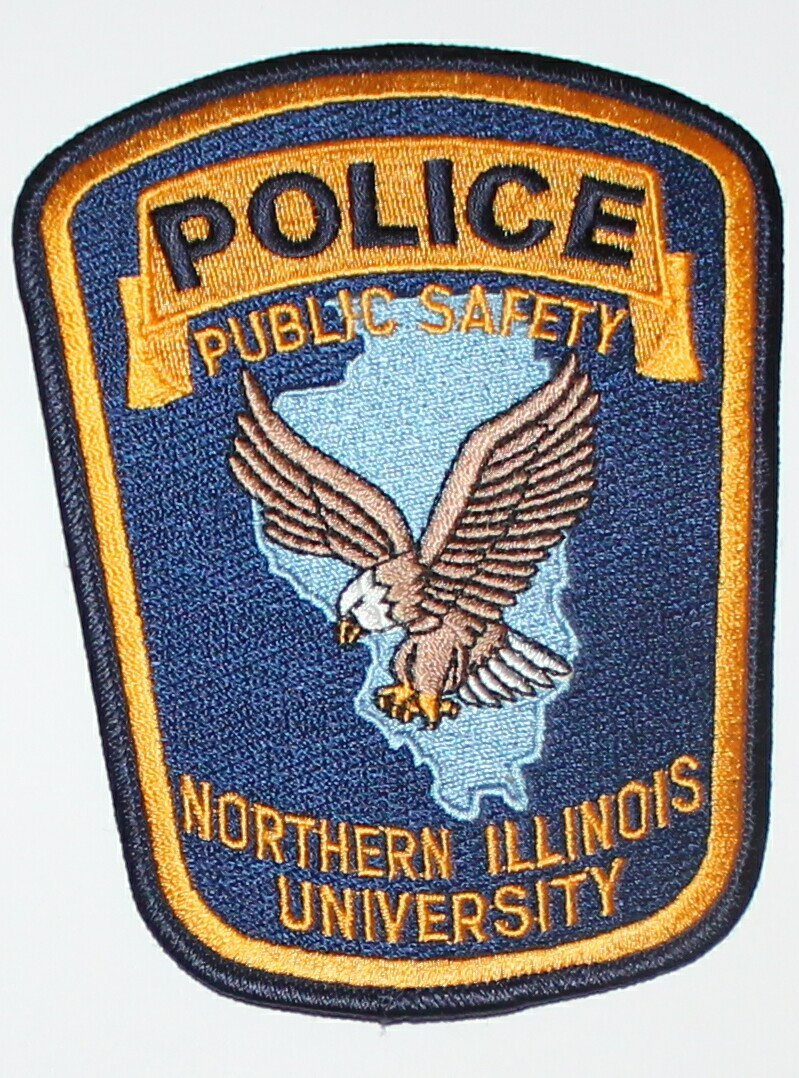 NORTHERN ILLINOIS UNIVERSITY POLICE IL DPS Public Safety Black Border patch #2