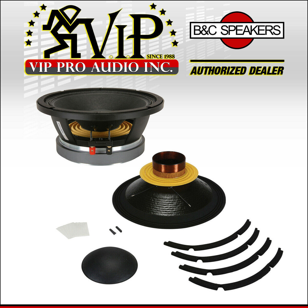 B&C R10MD26 Recone Kit for 10MD26 10" Mid-Bass Speaker 700 Watts / 8-Ohms *NEW*