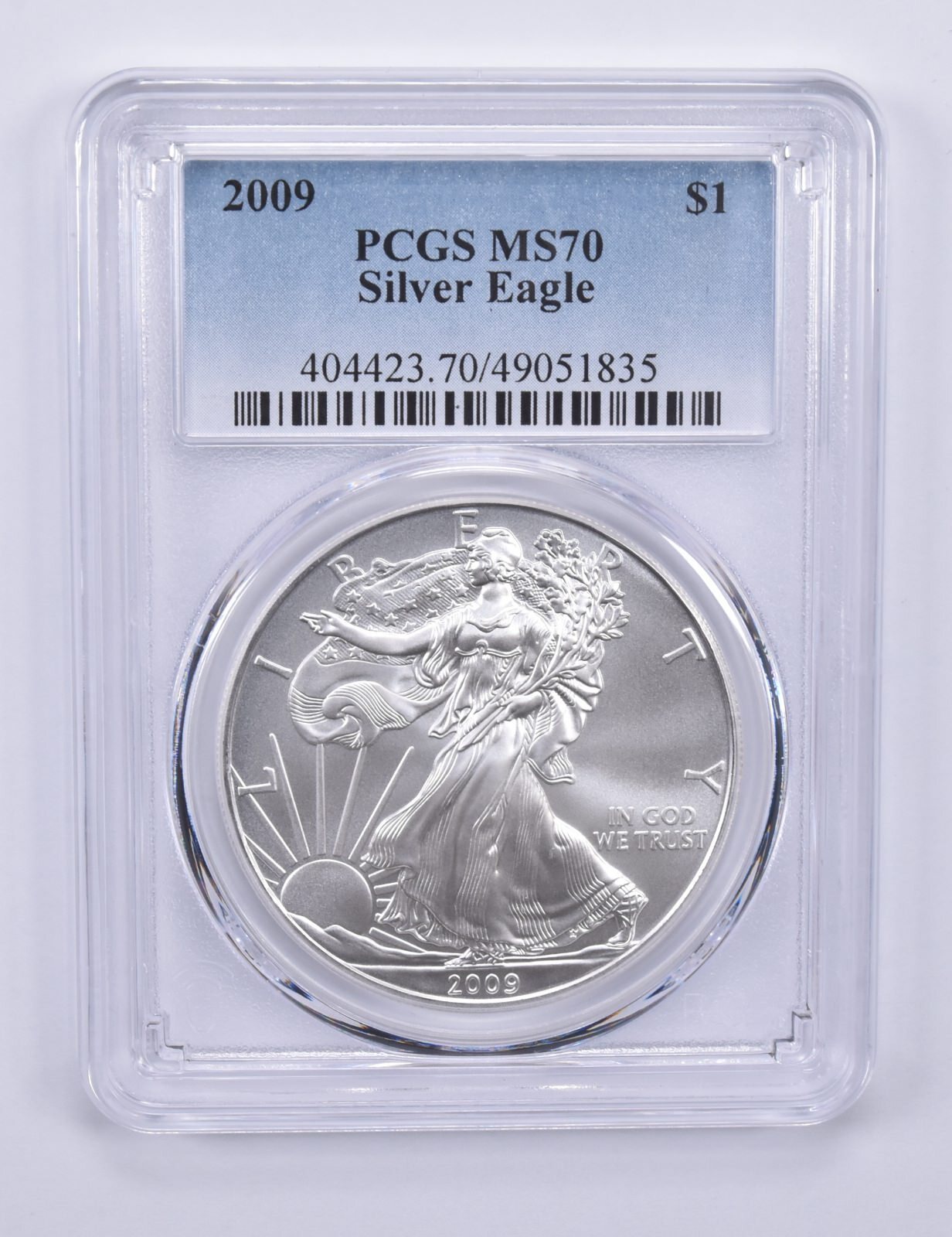 2009 American Silver Eagle MS70 PCGS Blue Label