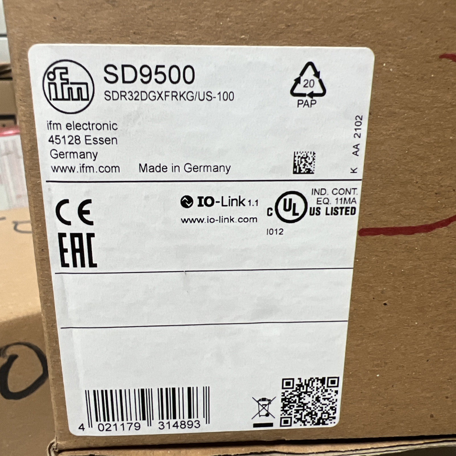 IFM SD9500 SDR32DGXFRKG/US-100