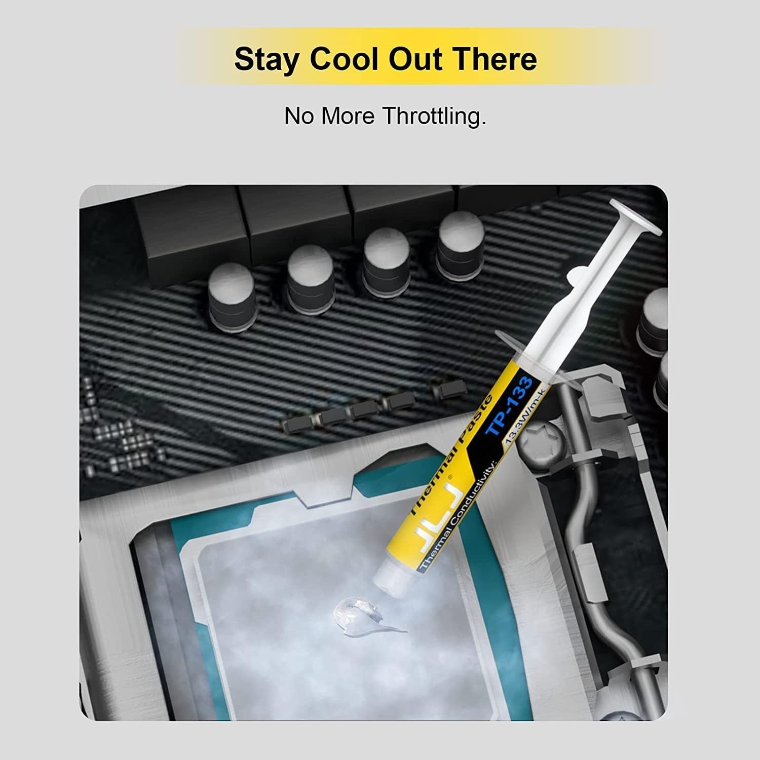 6g Carbon-Based Thermal Paste with Applicator Kit for Universal Heat Dissipation