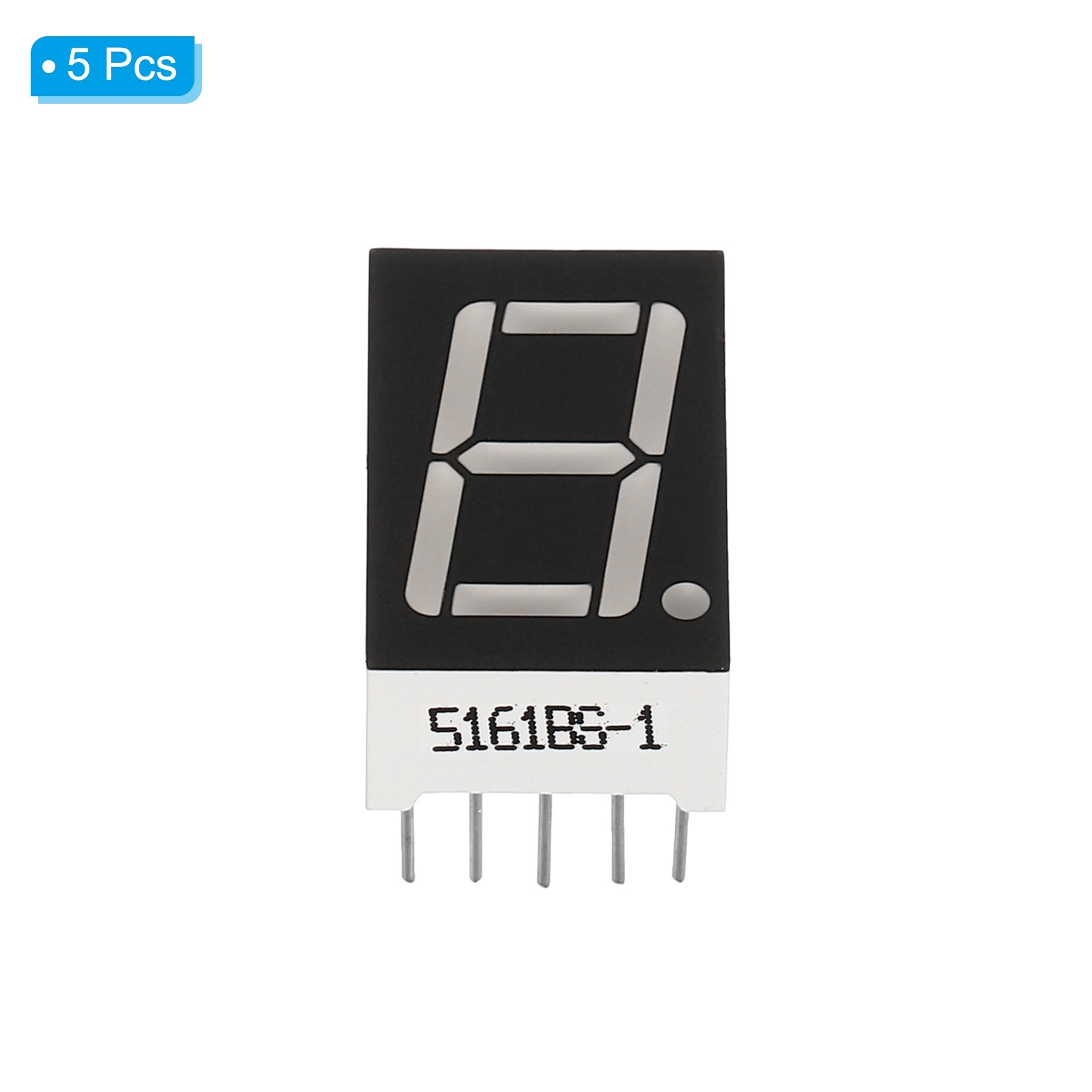5Pcs Common Anode 7Segment 10Pin 1Bit 2.1V 0.56" LED Display Red