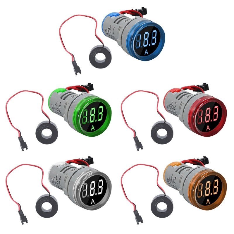 Digital LED Display Indicator Ammeter 0-100A Current Amp Monitors Meter Fitting