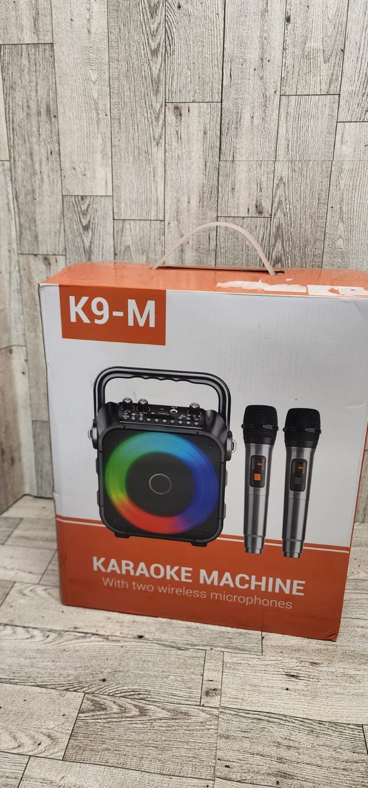 Karaoke Machine, Portable Bluetooth Speaker with 2 Wireless Microphones