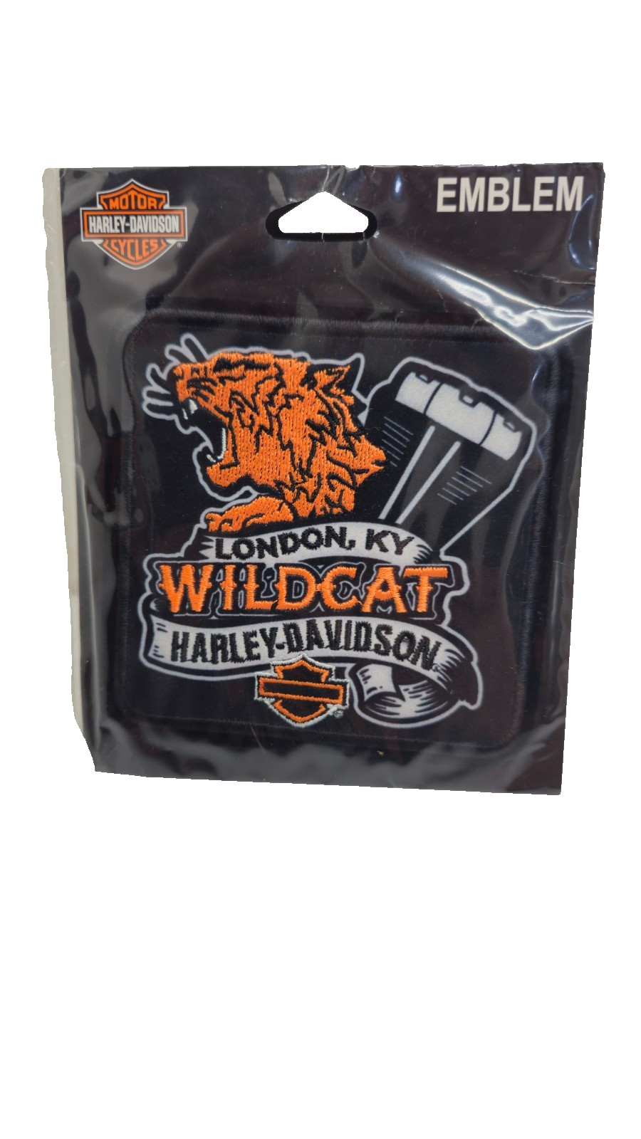 Harley-Davidson Wildcat London KY Patch Emblem Orange Tiger Sew On New NIP USA