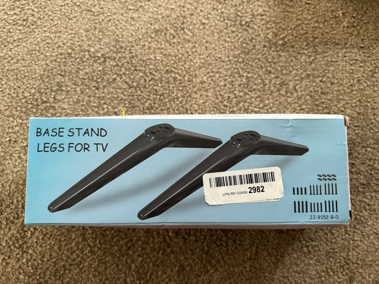 BASE STAND LEGS FOR TV   JJ-9152-B-0.   Open Box
