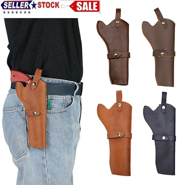 Gun Holster Leather Revolver Pistol Tooled .22 .38/357 .44/45 Cal Western