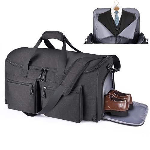 Convertible Duffle Bags for Travel Carry On Suit Duffle Bags with Black