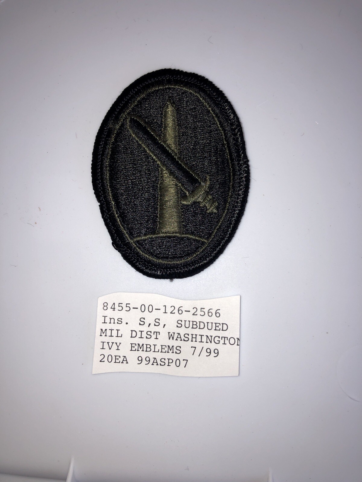 Military District Of Washington Subdued U.S. Army Shoulder Patch Insignia