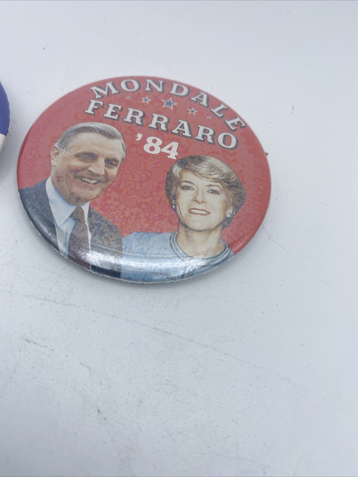 2 Mondale & Ferraro 1984 Political Presidential Campaign buttons Pins