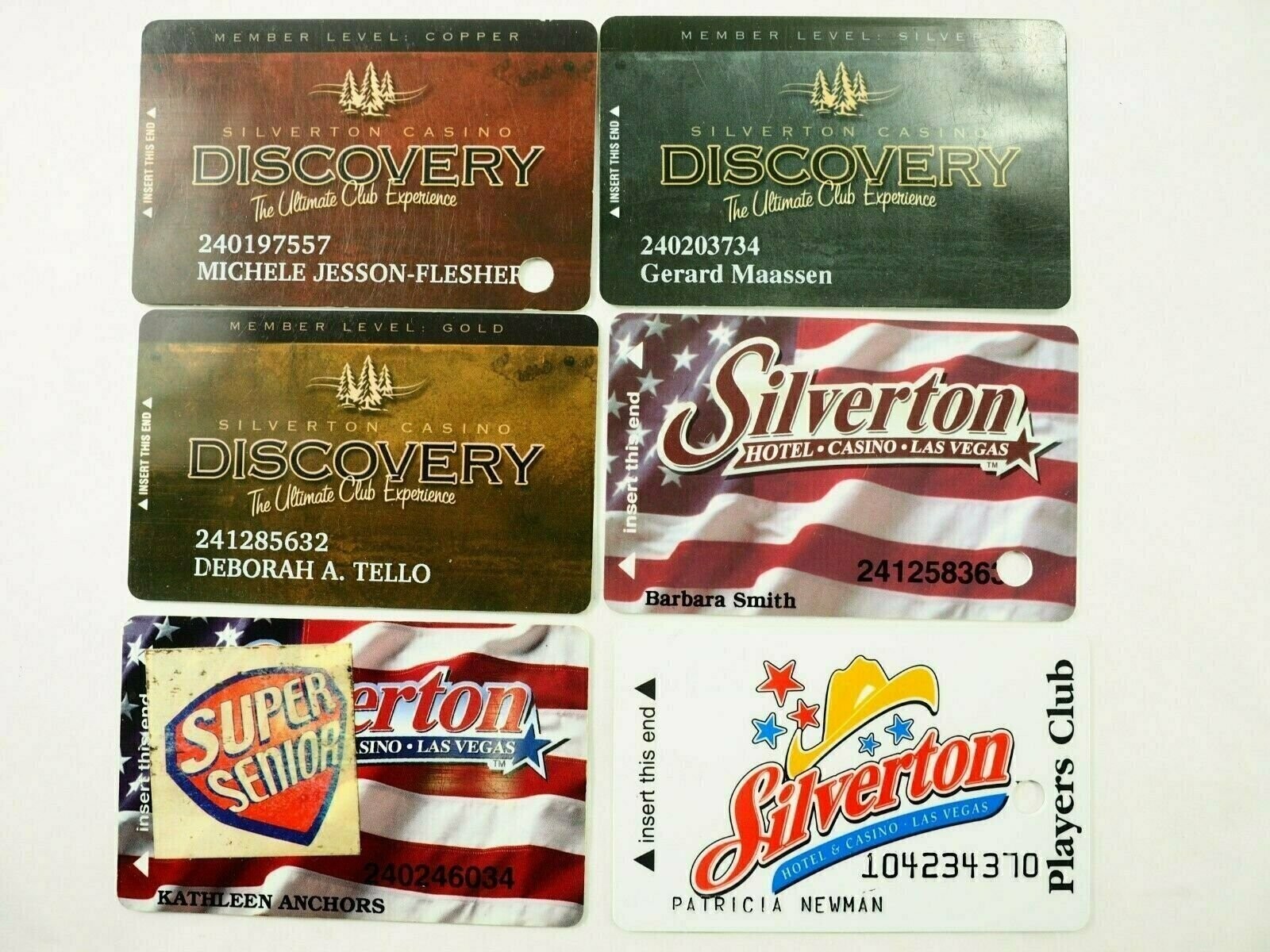 Silverton Hotel & Casino Las Vegas  Players Club Cards 6 Types You Pick